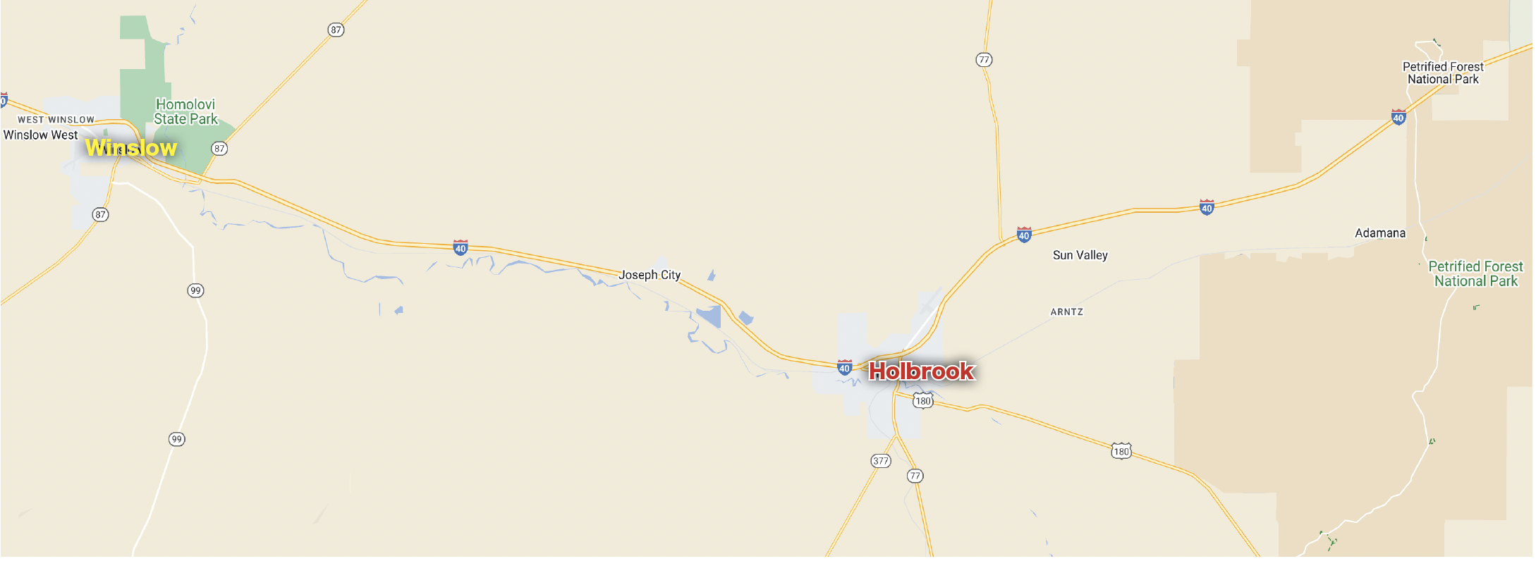 holbrook az map